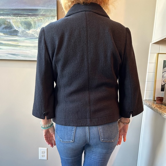 Pendleton Cropped Black Wool Swing Style Jacket Sz Lrg (runs small) - Picture 11 of 11
